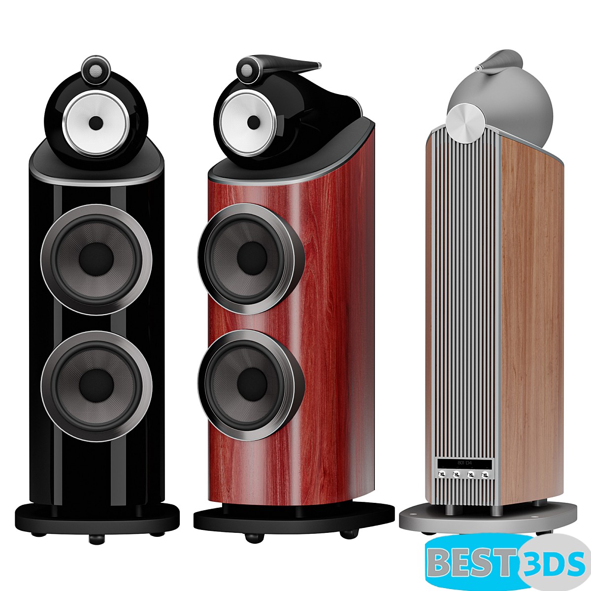 Modèle 3D de 801 D4 Tower Speaker