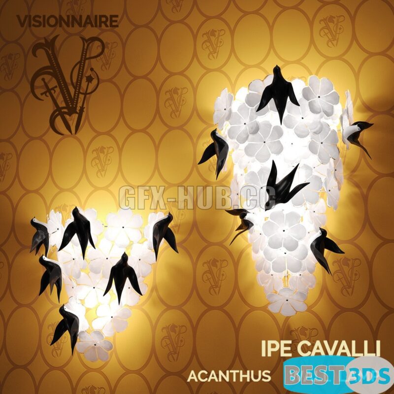 Applique murale – ACANTHUS WALL LAMP IPE CAVALLI VISIONNAIRE