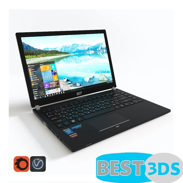 Modèle 3D de Acer Travelmate P645 notebook