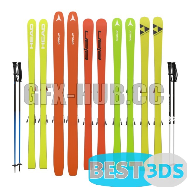 Ski alpin et bâtons