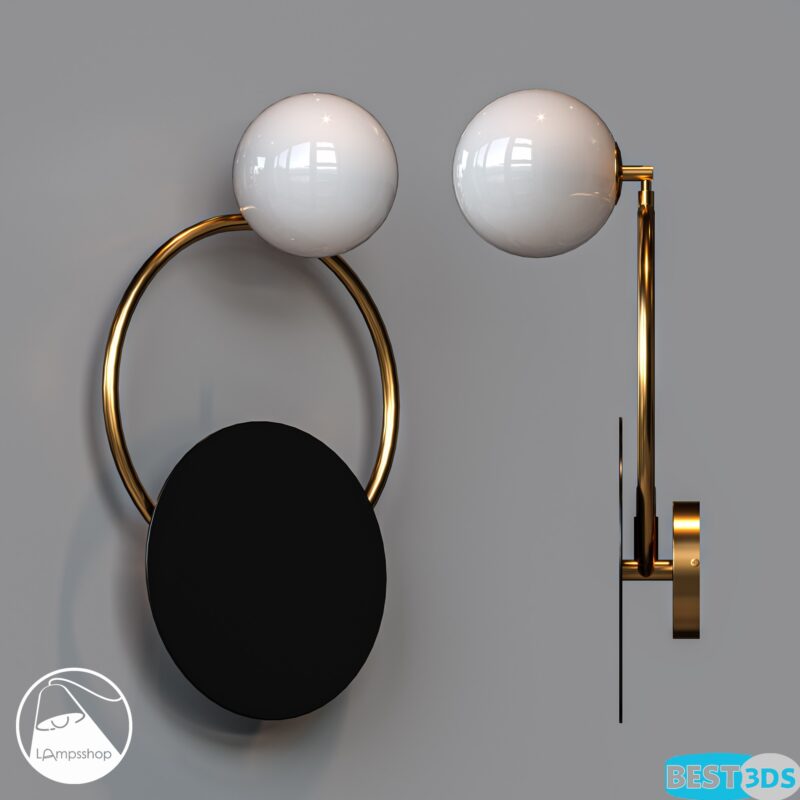 Applique murale – B4001 Sconce SUN ON THE RING A