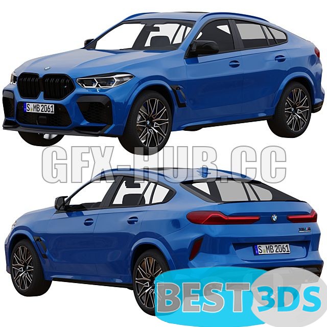 BMW X6 M Competition 3D Model