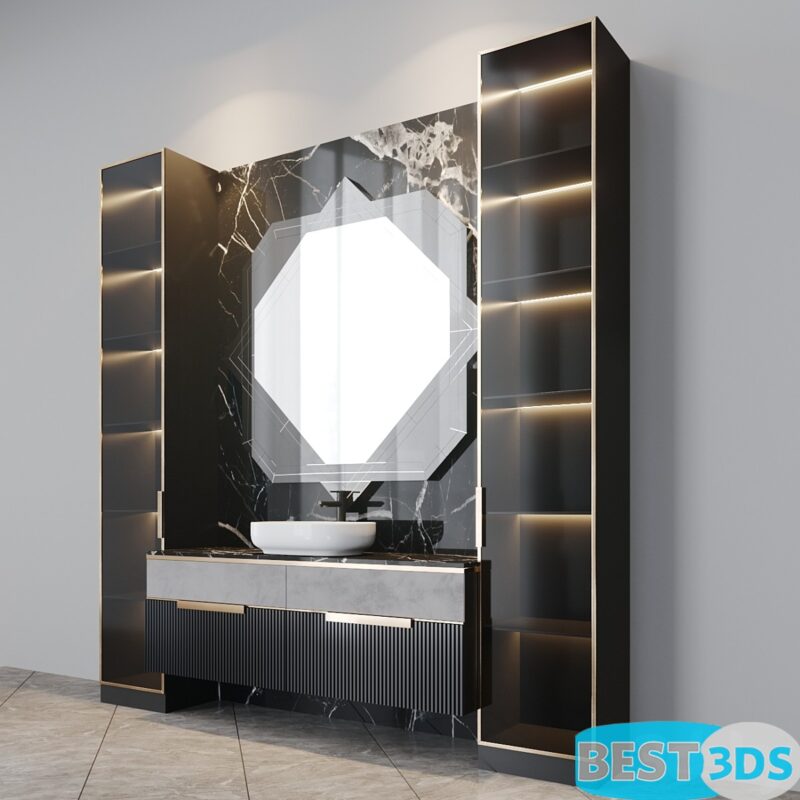 Ensemble bain avec miroir – Set 2