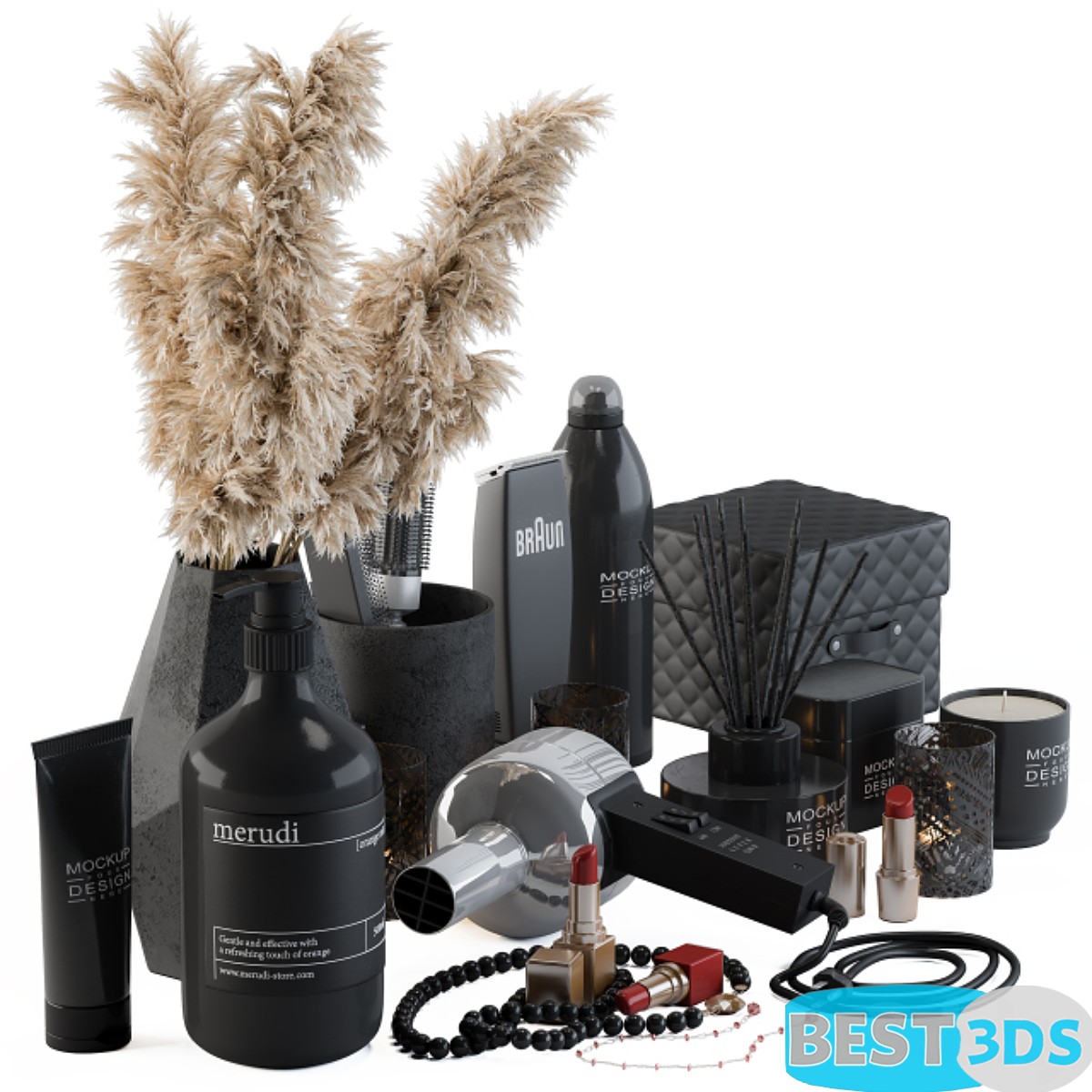 Accessoires avec végétal décoratif-005