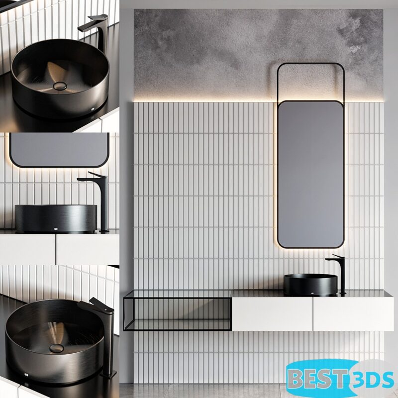 Mobilier SDB 92 avec robinetterie Gessi Rilievo