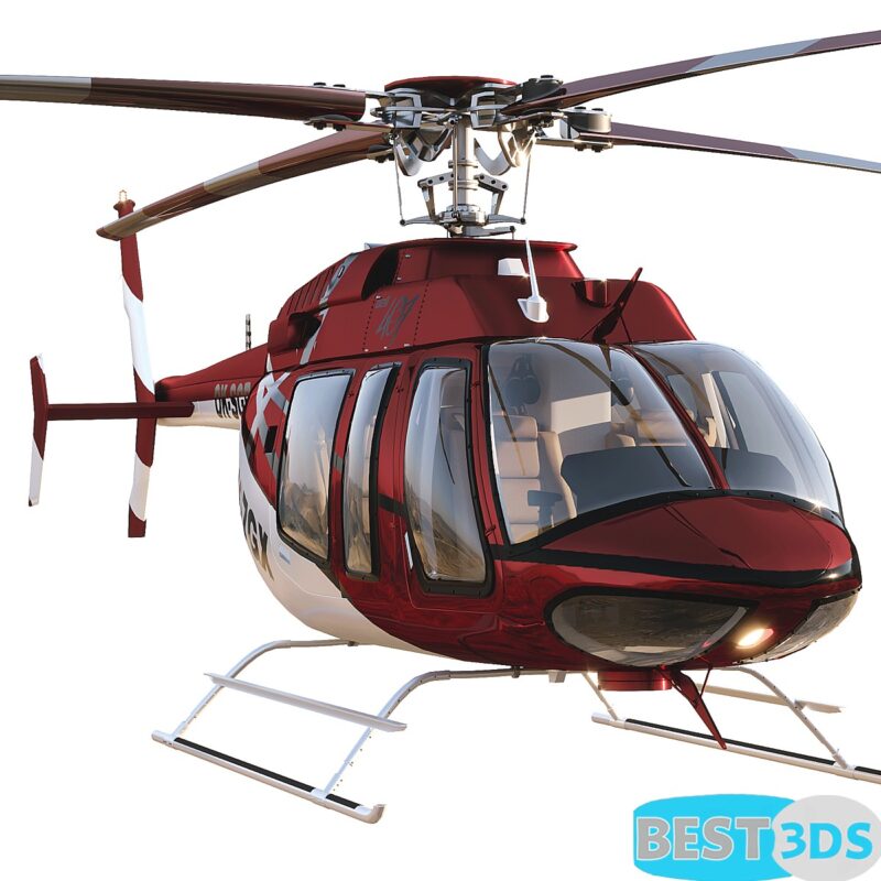 Bell 407 Helicopter 3D Model