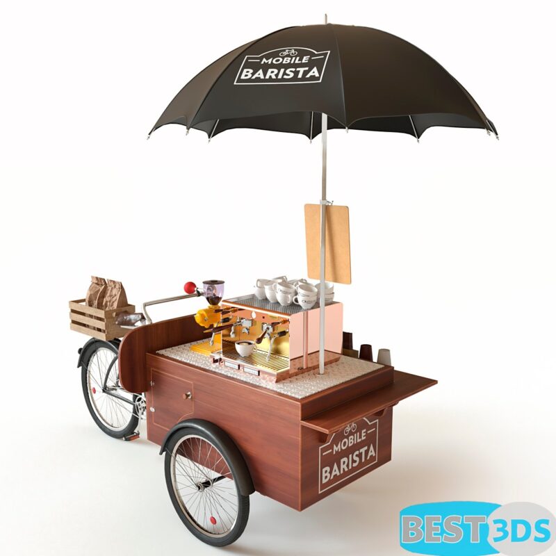 Bicycle cafe 3D Model