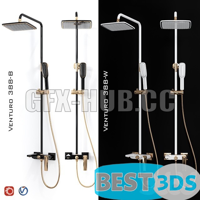 Barre / support de douche — Boheme Venturo 388 (B,W)