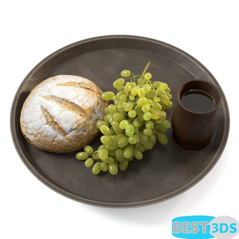 Grappe de raisins sur plateau