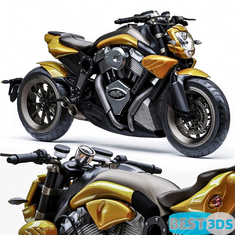 CR&S Duu Motorcycle 3D Model
