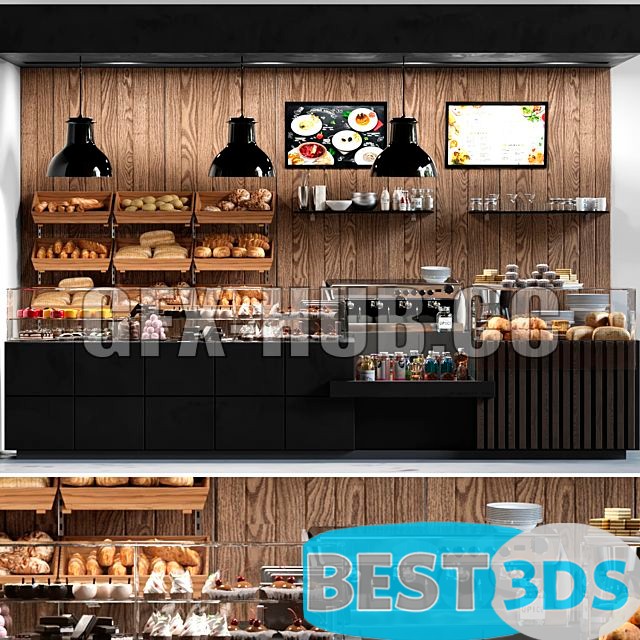 Café avec pâtisseries et desserts