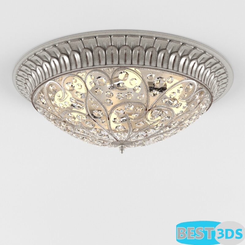 Plafonnier argenté décoratif