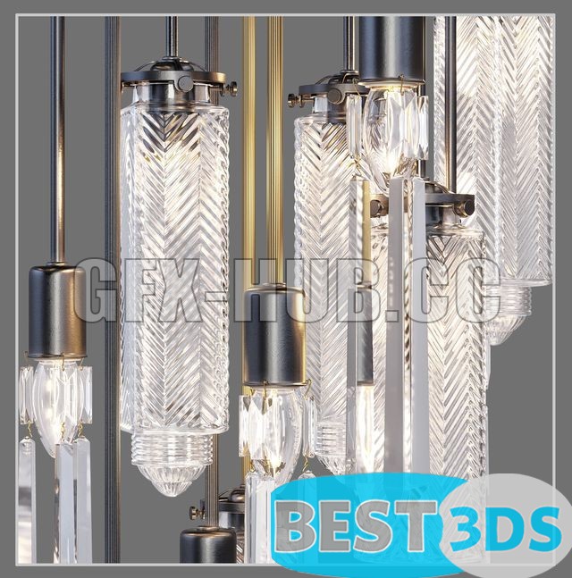 Chandelier à 12 bras contemporain