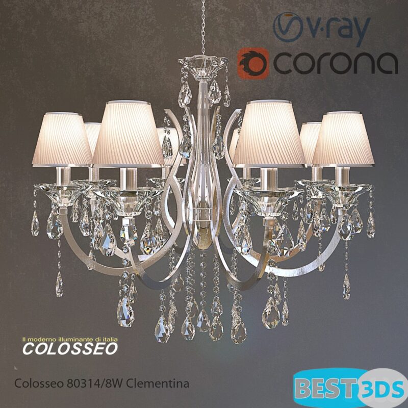 Chandelier chrome luxueux