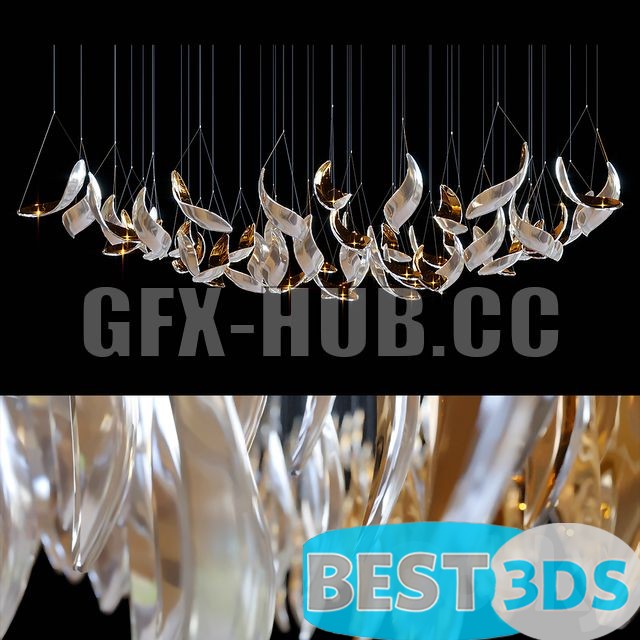 Chandelier en cristal lumineux