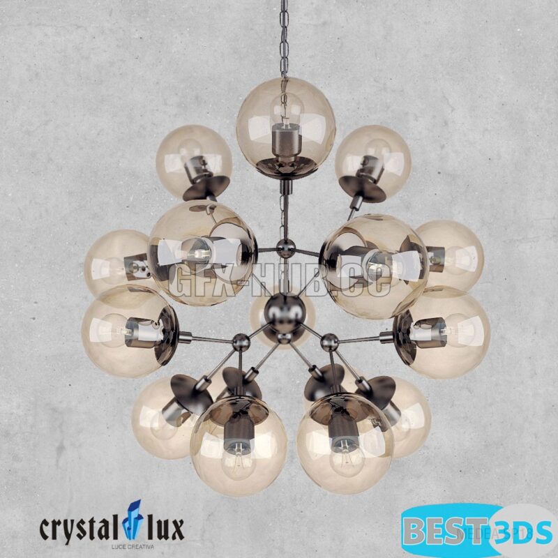 Chandelier Medea en cristal