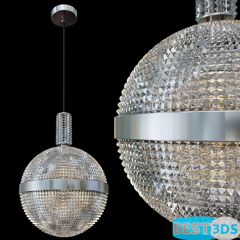 Suspension corde en cristal