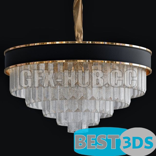 Chandelier doré élégant