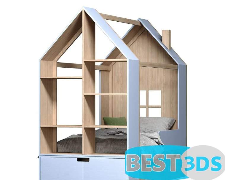 Berceau en rotin Childhome avec baldaquin en lin