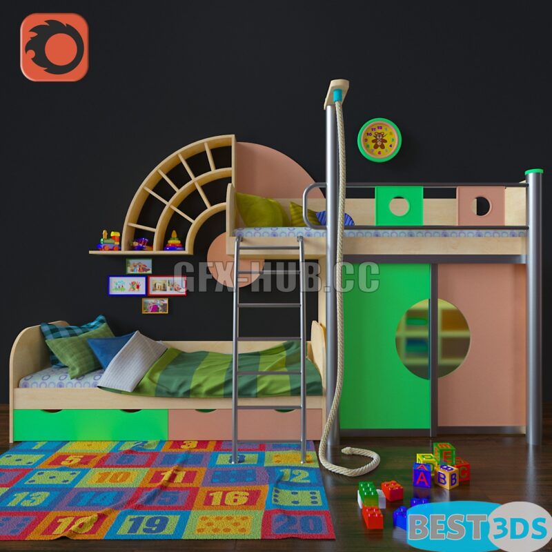 Lit enfant en forme de maison 3