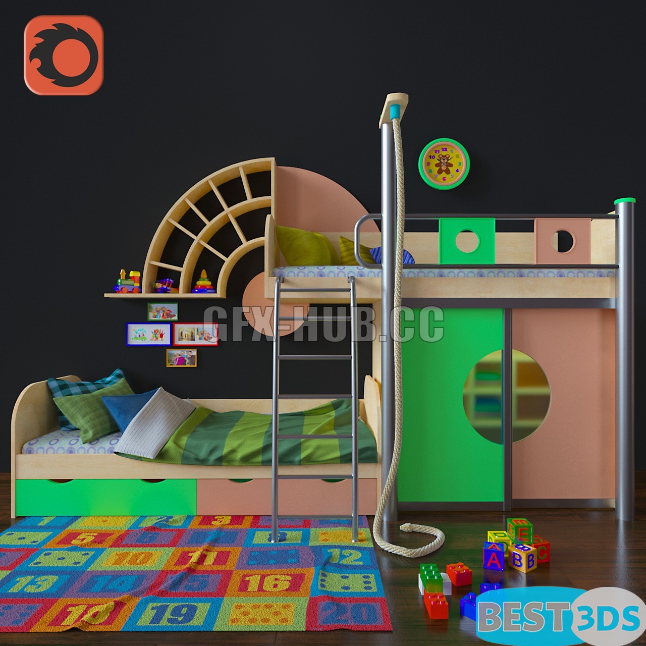 Pack model 3D- Chambre D'enfant – Image 60
