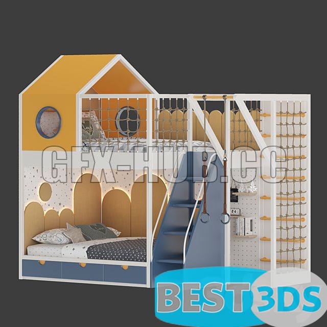 Mobilier enfant Over the Rainbow avec décor