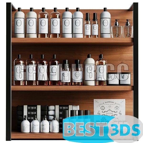 Collection cosmétiques – salon beauté / salle de bain