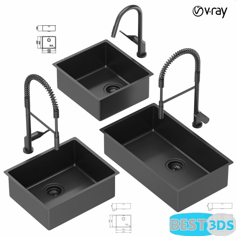Évier de cuisine – Collection of kitchen sinks 01