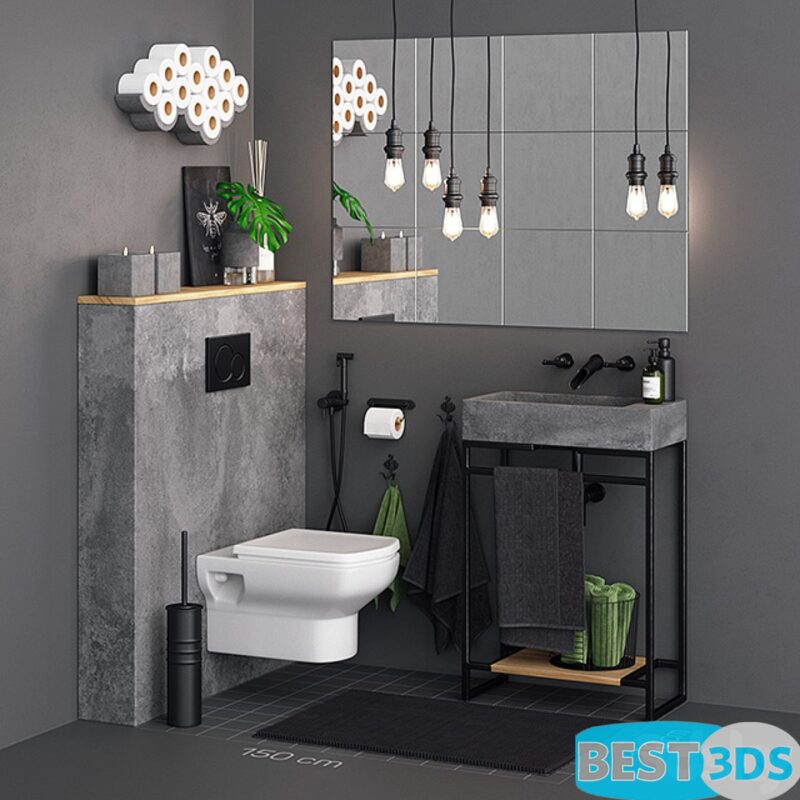Set WC béton – look industriel