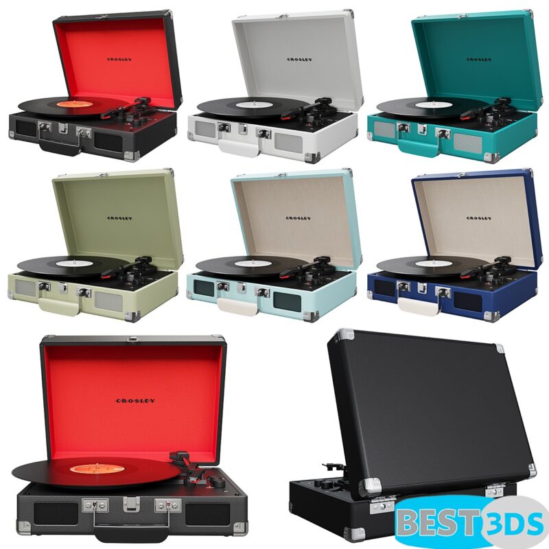 Modèle 3D de Crosley Cruiser Deluxe Portable Vinyl Player
