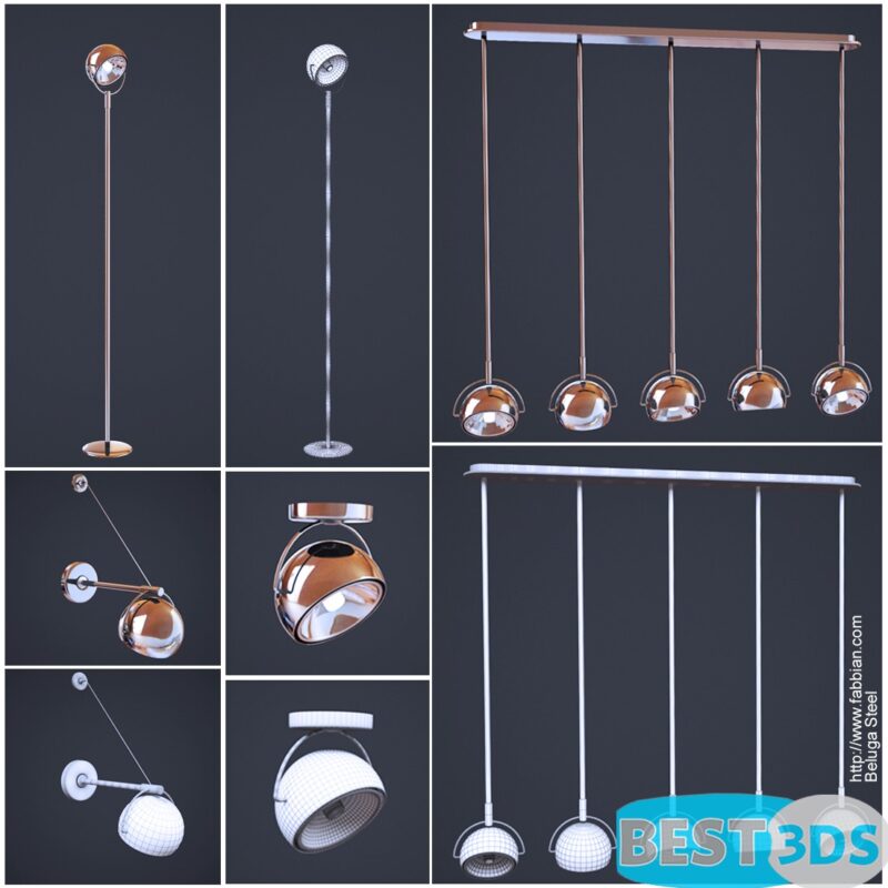 Suspension Beluga en acier