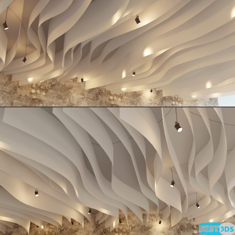 Plafonnier design plafond sculpté