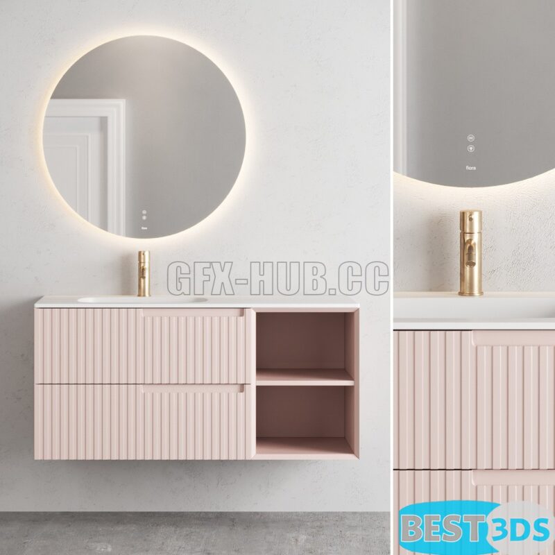 Meuble vasque Fiora Synergy avec tiroirs