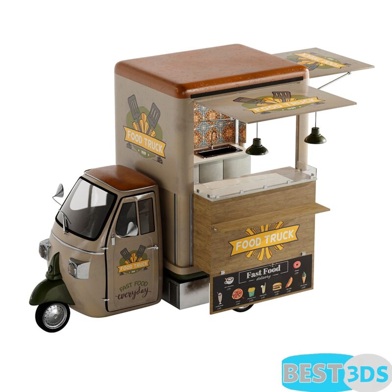Foodtruck set 3 3D Model