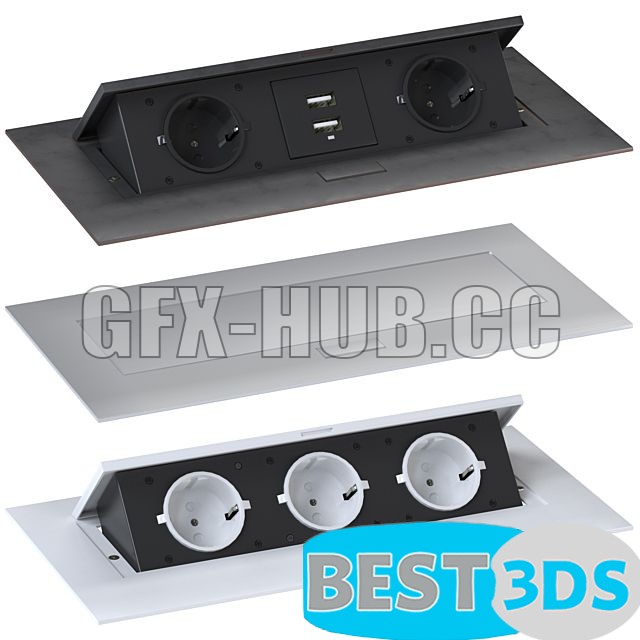 Modèle 3D de GTV Recessed Outlets