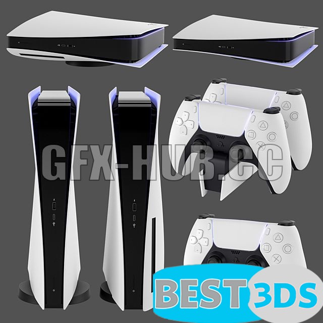Modèle 3D de Game Console PS5 Sony PlayStation 5