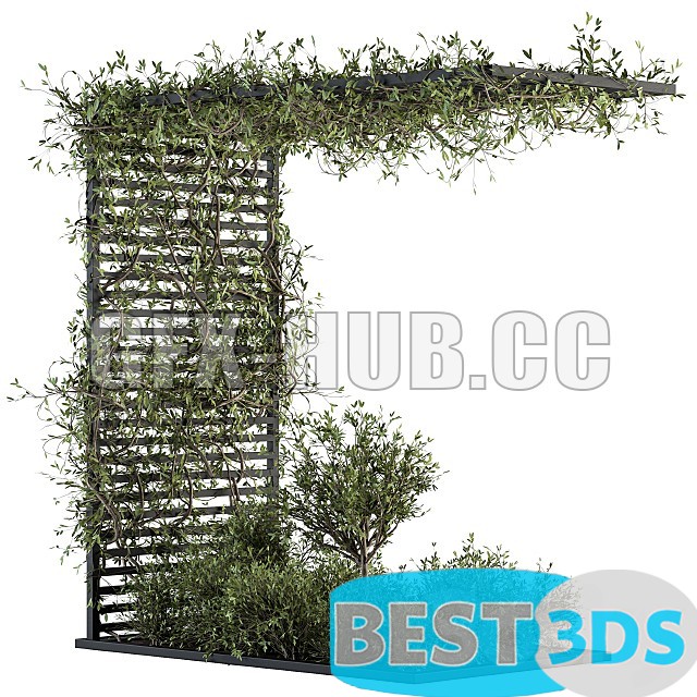 Modèle 3D de Garden Set Ivy and Bush for landscape