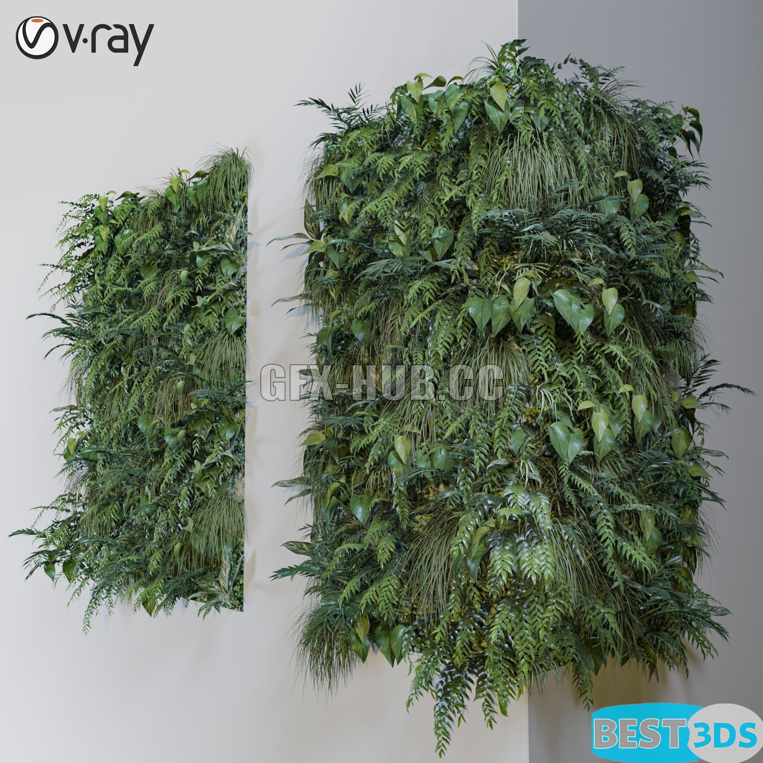 Modèle 3D de Green Wall Corner