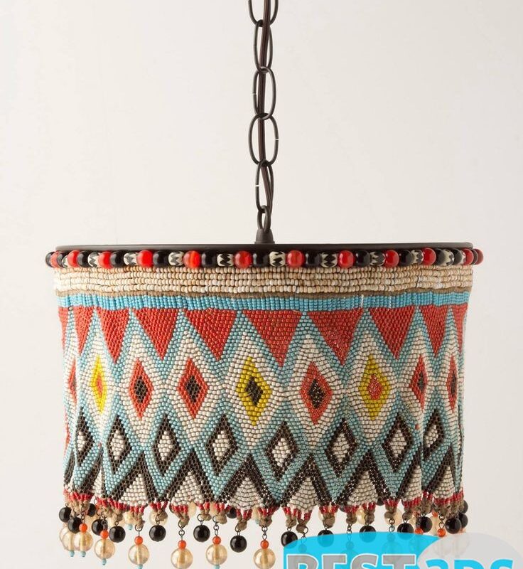 Chandelier artisanal de perles