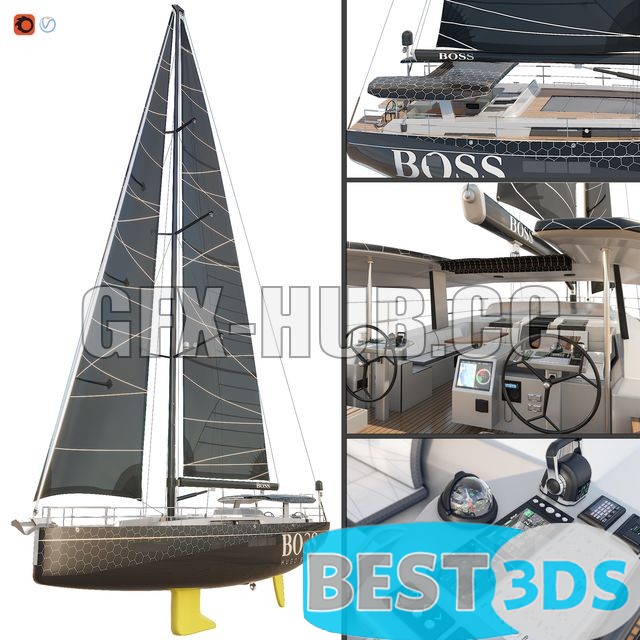 Hanse 675 Yacht BOSS 3D Model