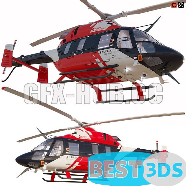 Helicopters Ansat Aurus 3D Model