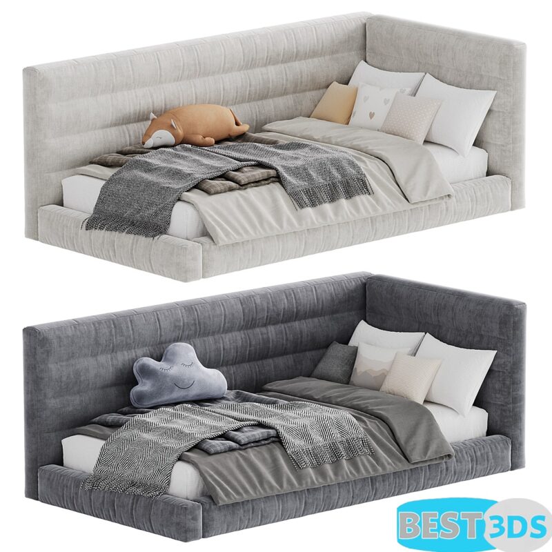 Lit d’angle rembourré Hudson 7