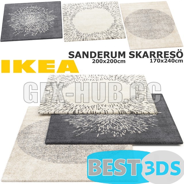 Ensemble tapis IKEA Sanderum Skarreso