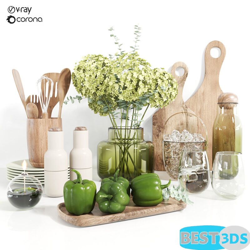 Accessoire de cuisine – 01 with green pepper