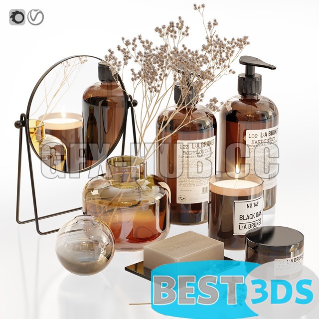 Décor salle de bain — LA Bruket (fleurs séchées)