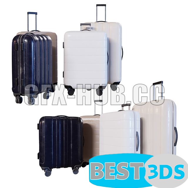 Modèle 3D de lot de valise