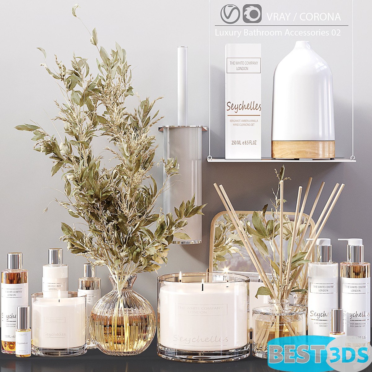 Kit d’accessoires salle de bain-luxury