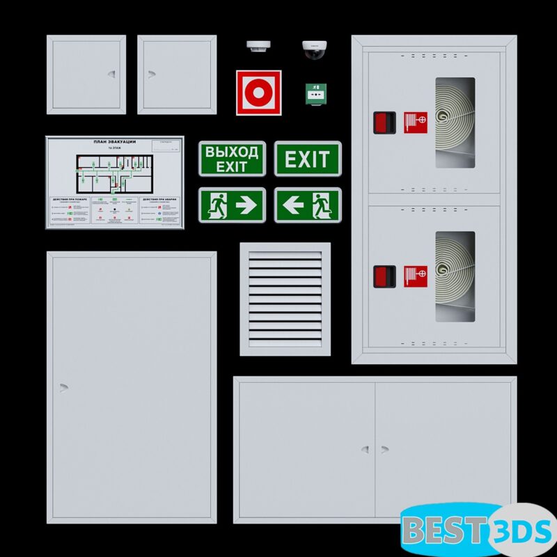 Modèle 3D de MOS fire set