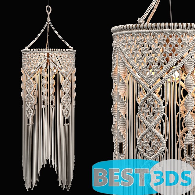 Suspension en macramé