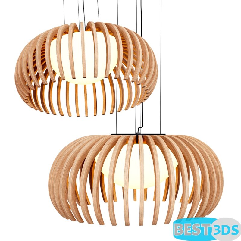 Suspension en bois Bollicina